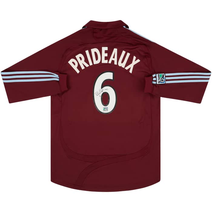 2007 Colorado Rapids Match Issue Signed Home L/S Shirt Prideaux #6