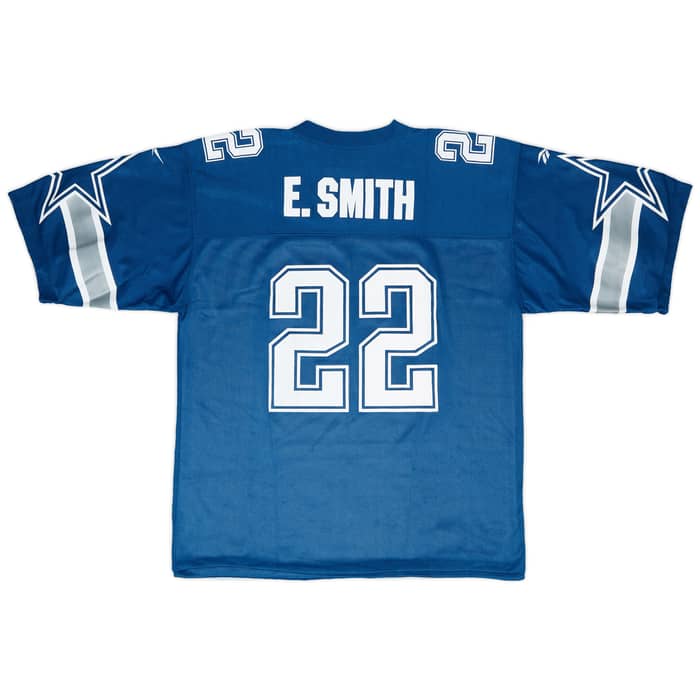 1996-00 Dallas Cowboys E. Smith #22 Reebok Reversible Jersey XL