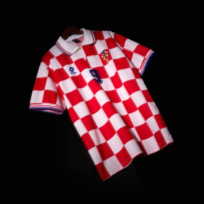1996-98 Croatia Home Shirt Suker #9 - 8/10 - (XL)