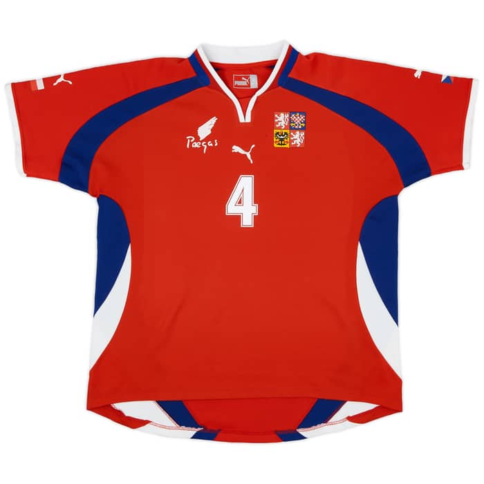 2000-02 Czech Republic Basic Home Shirt Nedved #4