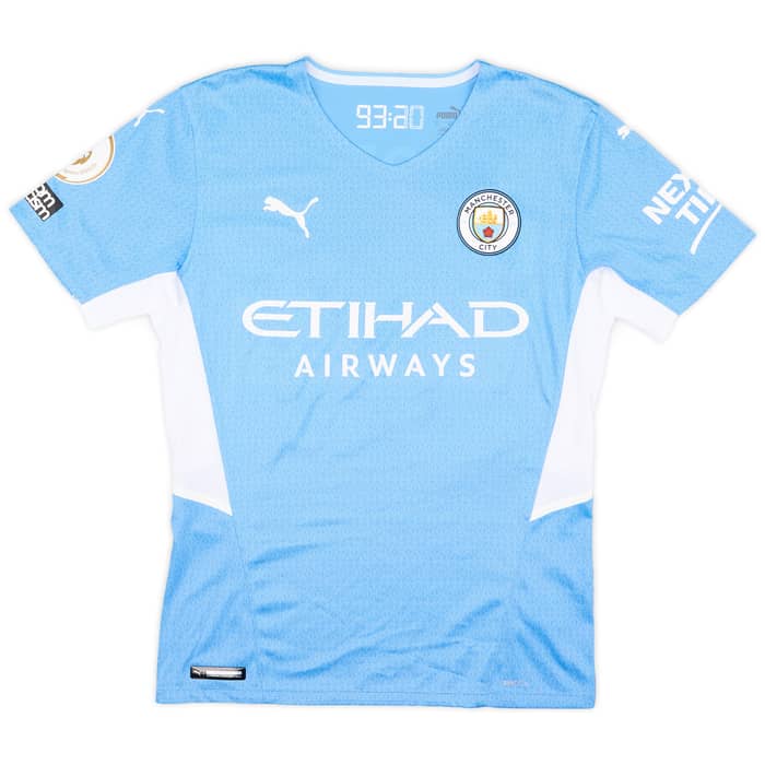 2021-22 Manchester City Match Issue Home Shirt Edozie #53