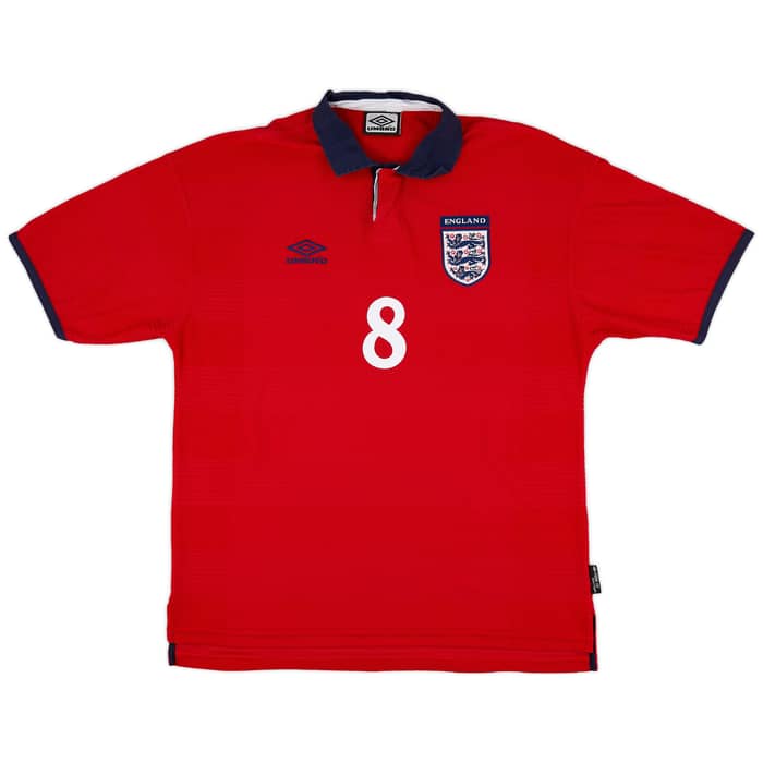 1999-01 England Away Shirt Scholes #8 - 10/10 - (L)