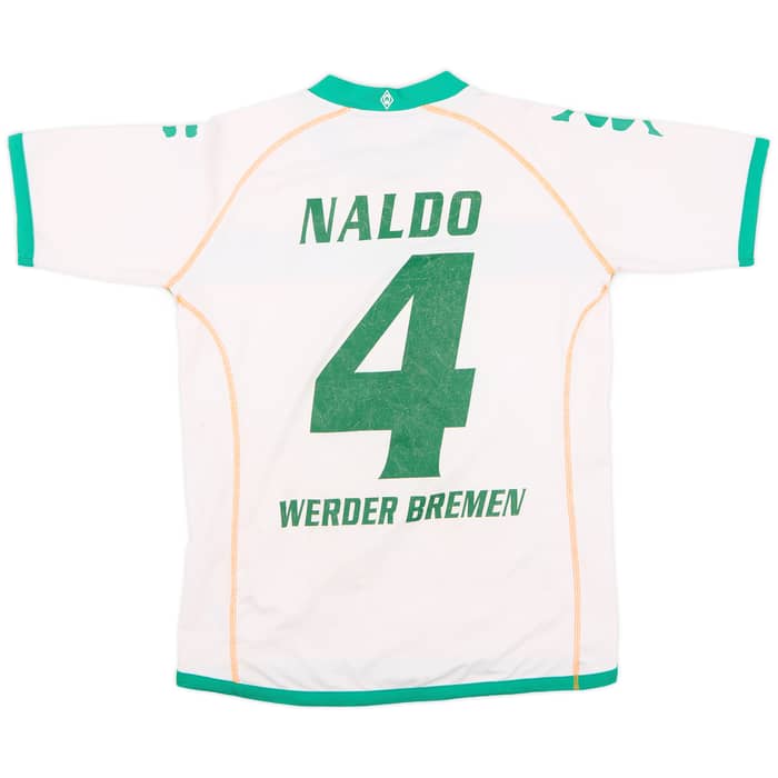2008-09 Werder Bremen Home Shirt Naldo #4 - 5/10 - (XL.Boys)