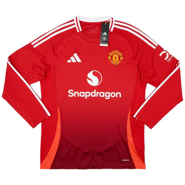2024-25 Manchester United Home L/S Shirt Mainoo #37