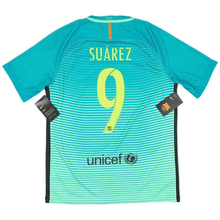 2016-17 Barcelona Third Shirt Suarez #9 (M)