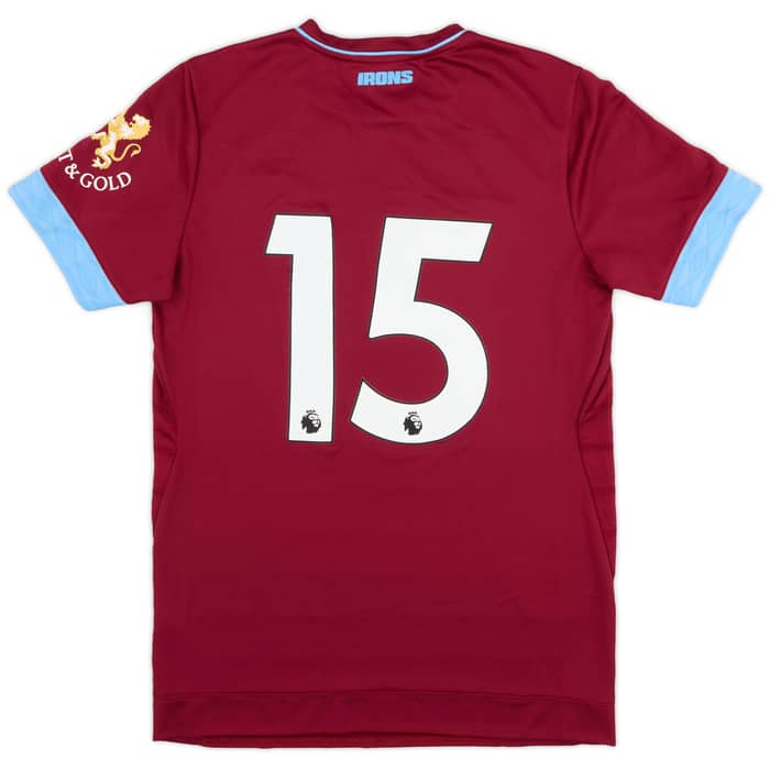 2018-19 West Ham Match Issue Home Shirt #15 (Fredericks)