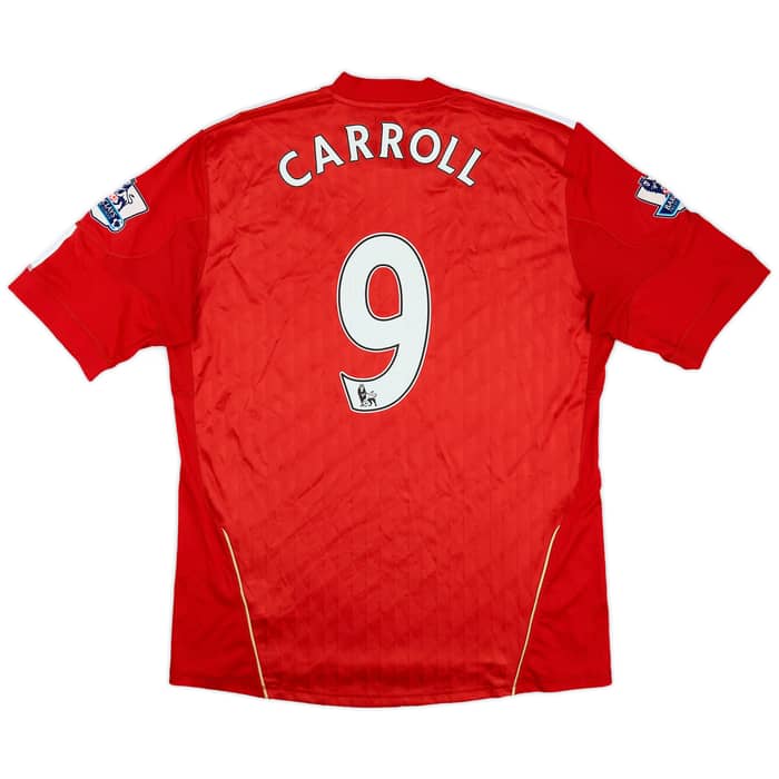 2010-12 Liverpool Home Shirt Carroll #9 - 6/10 - (L)