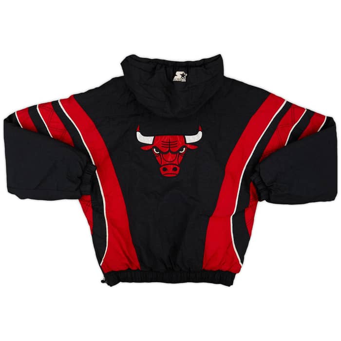 1990s Chicago Bulls Starter 1/2 Zip Rain Coat - 6/10 - (XL.Boys)