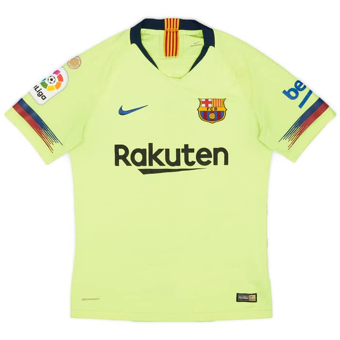 2018-19 Barcelona Authentic Away Shirt Messi #10 - 5/10 - (S)