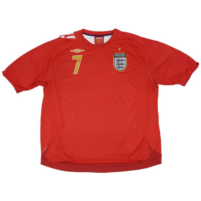 2006-08 England Away Shirt Beckham #7 - 6/10 - (3XL)
