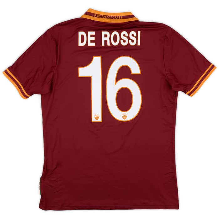 2013-14 Roma Home Shirt De Rossi #16 (XL)