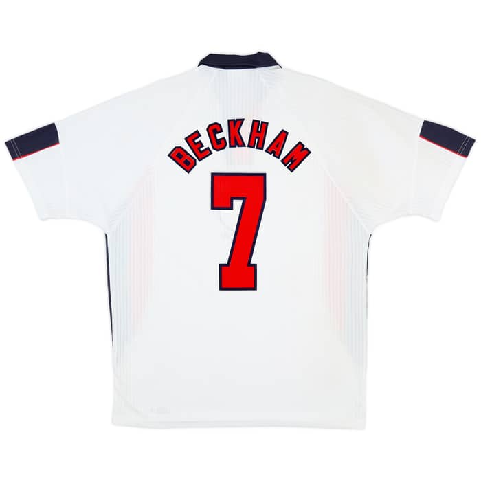 1997-99 England Home Shirt Beckham #7 - 8/10 - (XL)