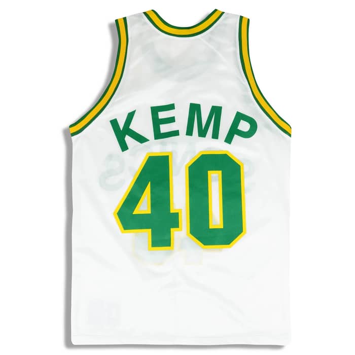 1991-95 Seattle Supersonics Kemp #40 Champion Jersey (Home) M