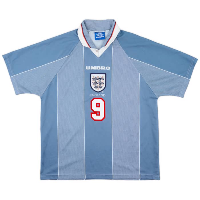 1996-97 England Away Shirt Shearer #9 - 9/10 - (XL)