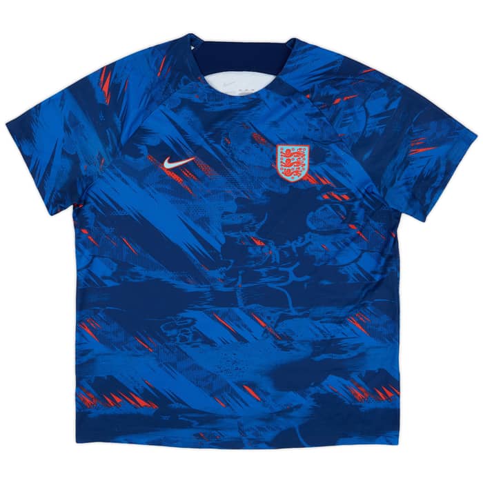 2022-23 England Nike Pre-Match Training Shirt - 8/10 - (XXL)