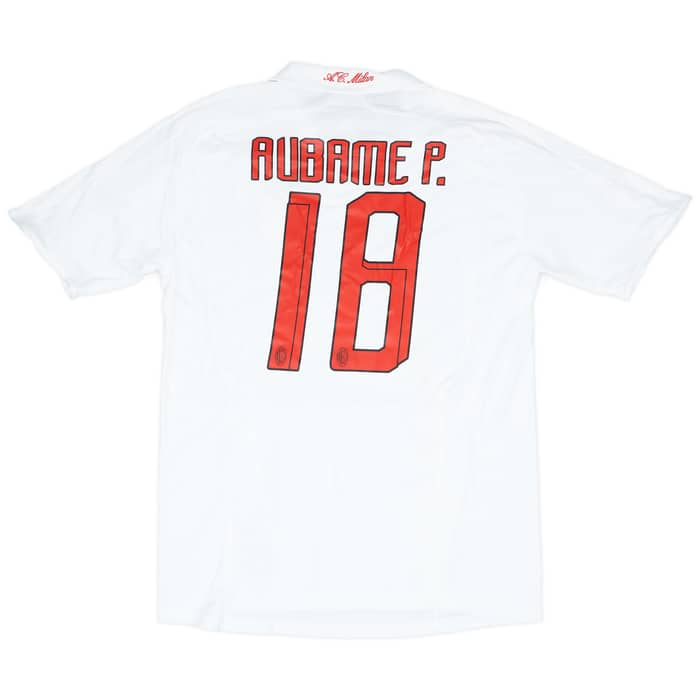 2007-08 AC Milan Player Issue Away Shirt Aubame P. #18