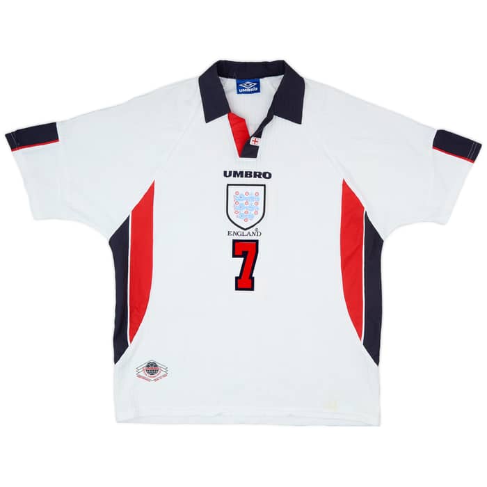 1997-99 England Home Shirt Beckham #7 - 6/10 - (XXL)