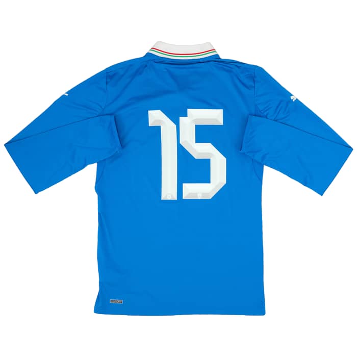 2012-13 Italy Player Issue Home L/S Shirt #15 - 9/10 - (L)