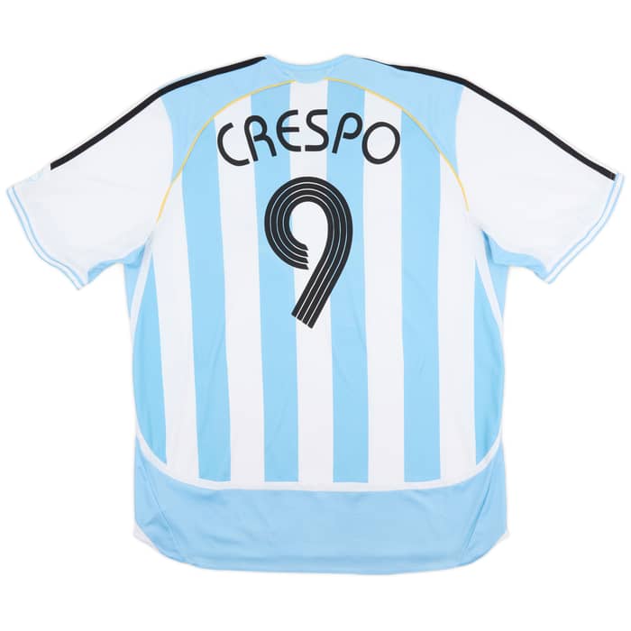 2005-07 Argentina Home Shirt Crespo #9 - 7/10 - (XXL)