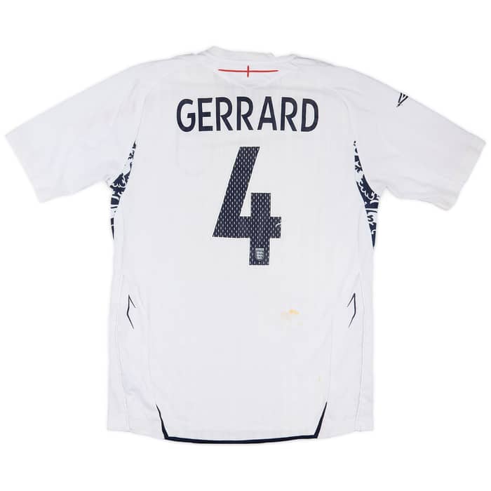 2007-09 England Home Shirt Gerrard #4 - 6/10 - (M)