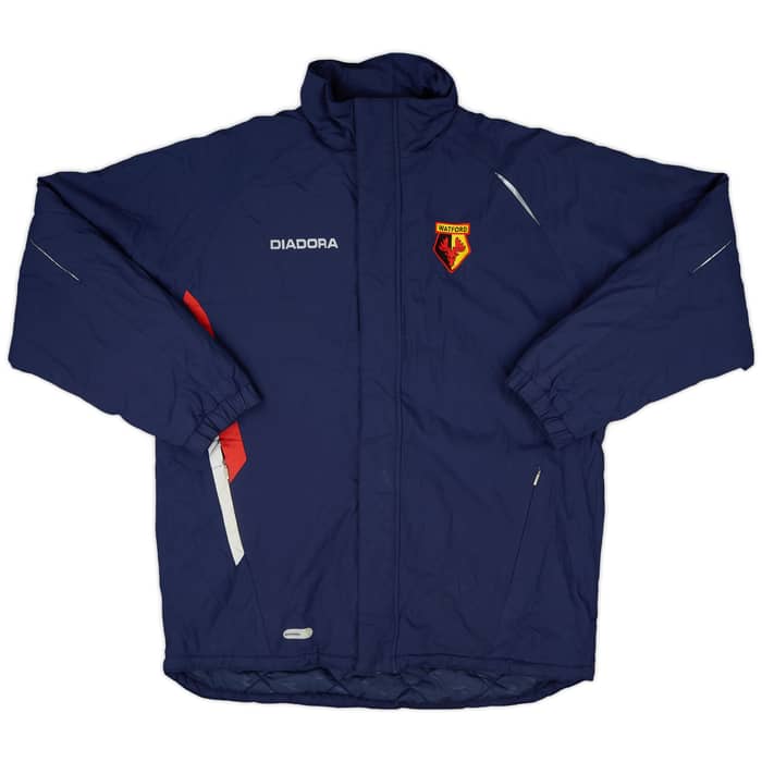 2005-06 Watford Diadora Hooded Padded Bench Coat - 5/10 - (L)