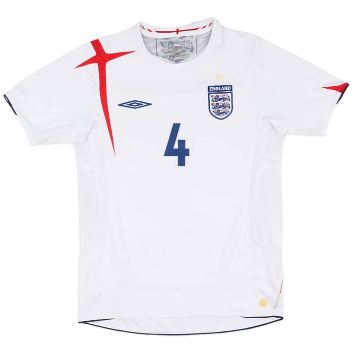 2005-07 England Home Shirt Gerrard #4 - 7/10 - (S)
