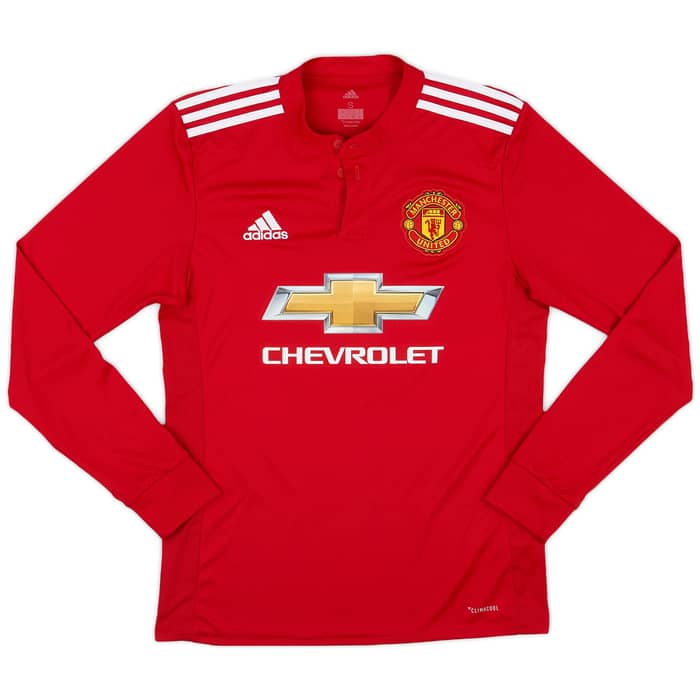 2017-18 Manchester United Home L/S Shirt Mata #8 - 8/10 - (S)