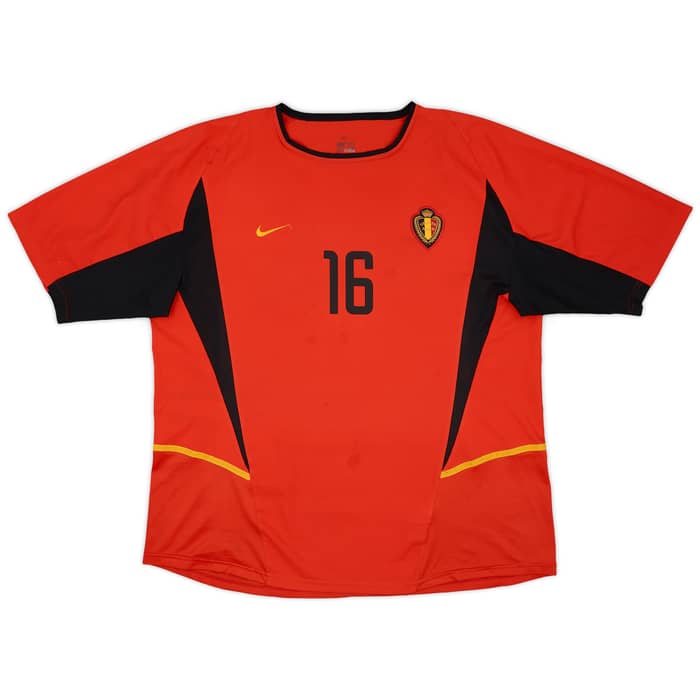 2002-04 Belgium Home Shirt Van Buyten #16 - 7/10 - (XXL)