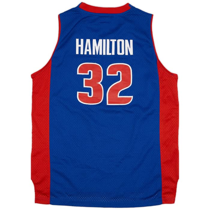 2006-10 Detroit Pistons Hamilton #32 adidas Swingman Away Jersey - 8/10 - (XL.Boys)