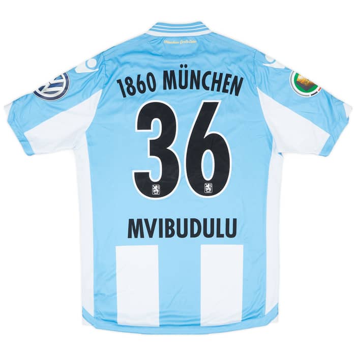 2015-16 1860 Munich Match Issue DFB-Pokal Home Shirt Mvibudulu #36