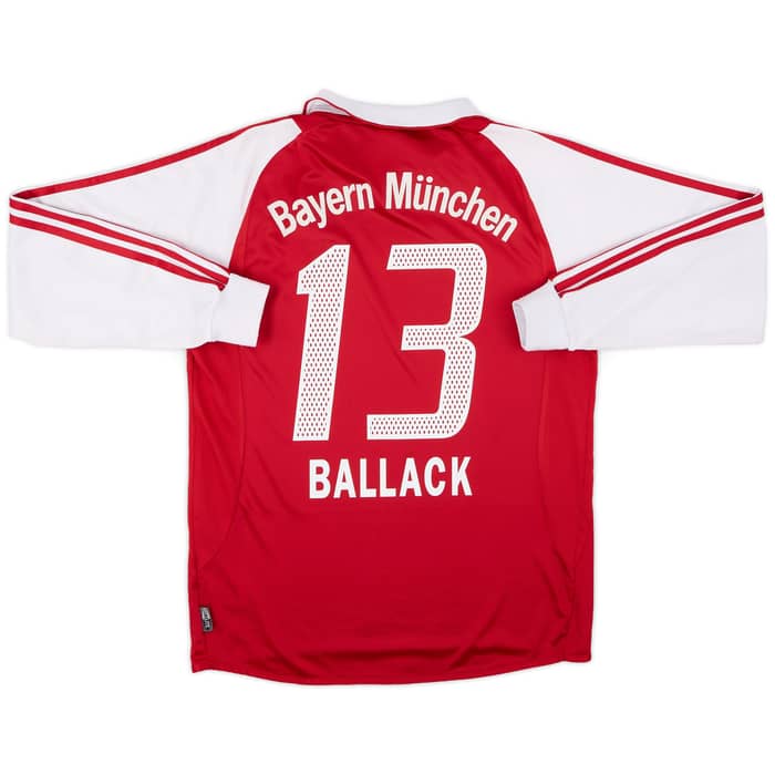 2003-04 Bayern Munich Home L/S Shirt Ballack #13 - 6/10 - (M)