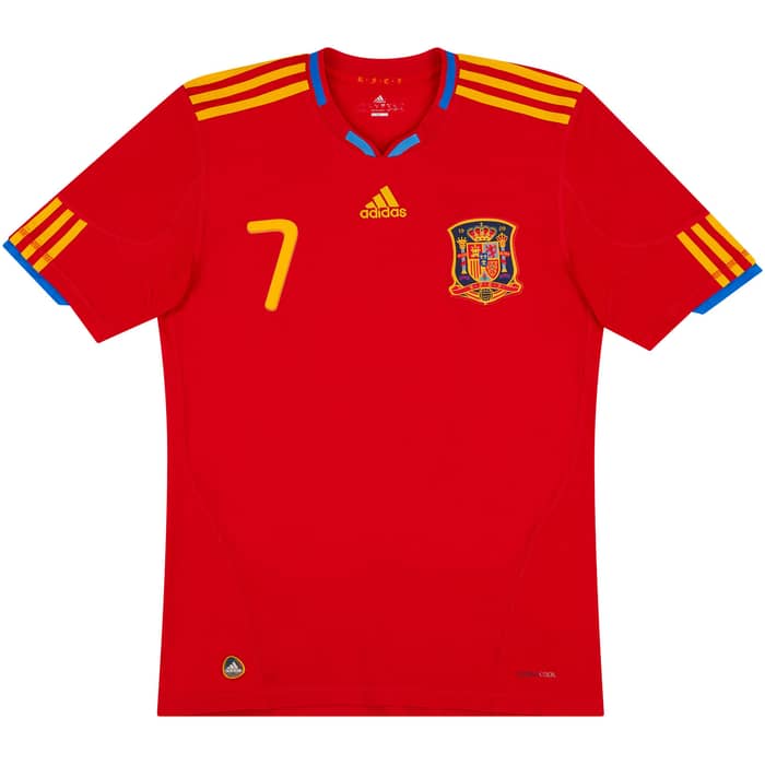 2009-10 Spain Home Shirt David Villa #7