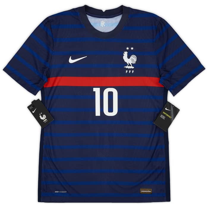 2020-21 France Authentic Home Shirt Mbappe #10 (S)