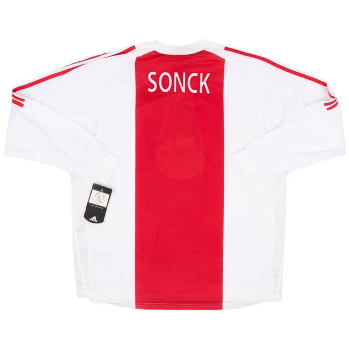 2003-04 Ajax Player Issue 'Kampioen' Home Shirt Sonck