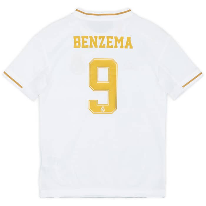 2019-20 Real Madrid Home Shirt Benzema #9 - 9/10 - (S.Boys)