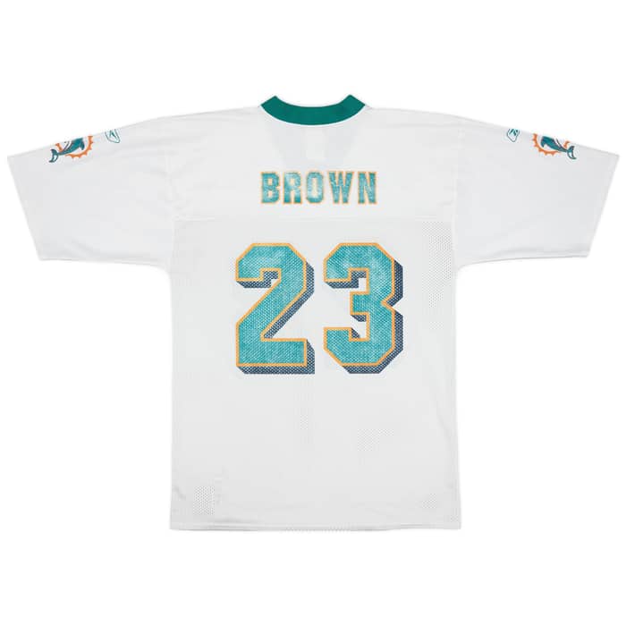 2005-06 Miami Dolphins Brown #23 Reebok Replica Away Jersey - 6/10 - (M)