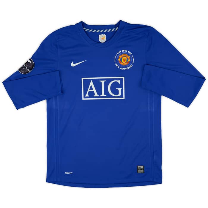 2008-09 Manchester United Third L/S Shirt Hargreaves #4 - 8/10 - (XL.Boys)