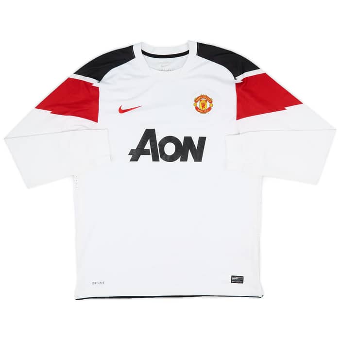 2010-12 Manchester United Player Issue Away L/S Shirt Berbatov #9 - 7/10 - (XL)
