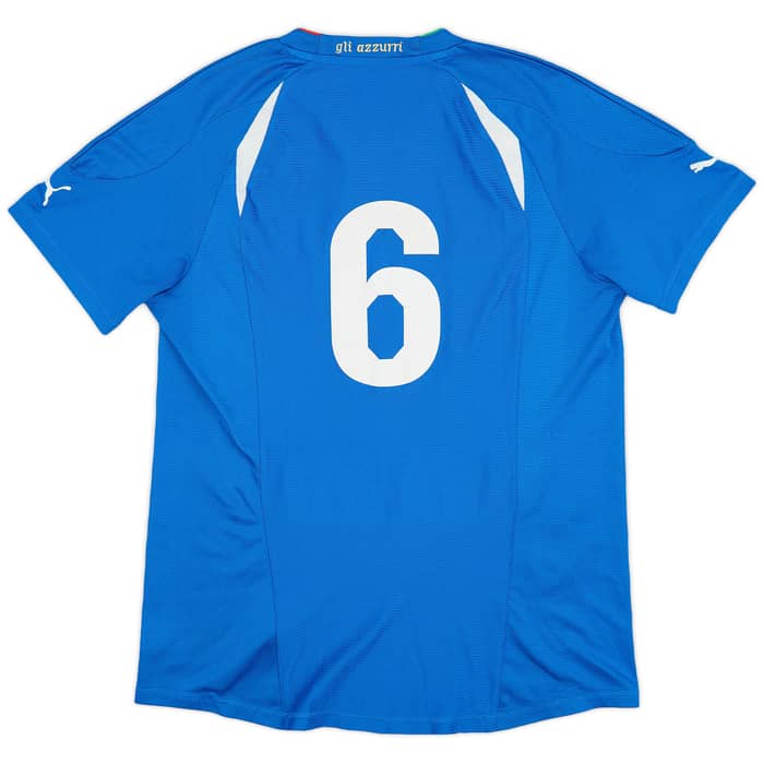 2010-12 Italy Authentic Home Shirt #6 - 7/10 - (L)