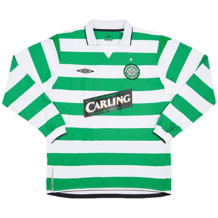 2004-05 Celtic Home L/S Shirt Petrov #19 (L)
