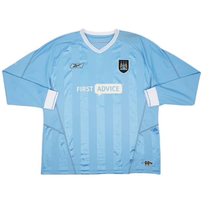 2003-04 Manchester City Home L/S Shirt Anelka #39 - 6/10 - (XL)