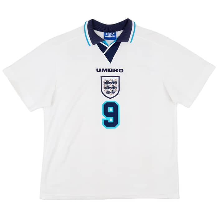 1995-97 England Home Shirt Shearer #9 - 8/10 - (L)