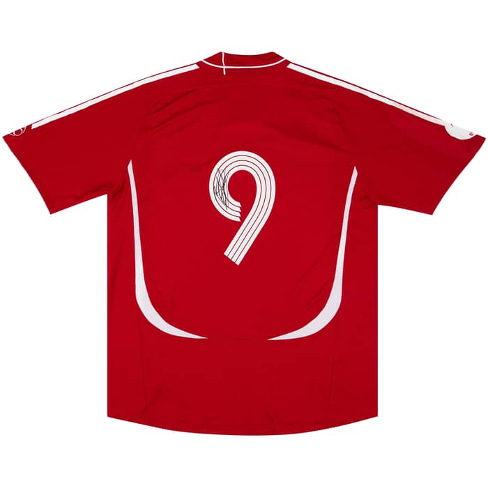 2007 Denmark Match Issue Signed Home Shirt #9 (Bendtner) v Northern Ireland