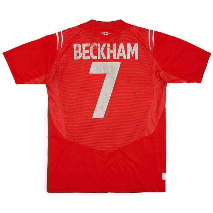 2004-06 England Away Shirt Beckham #7 - 5/10 - (S)