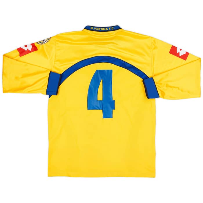 2002-03 Hellas Verona Away L/S Shirt #4 - 8/10 - (L)