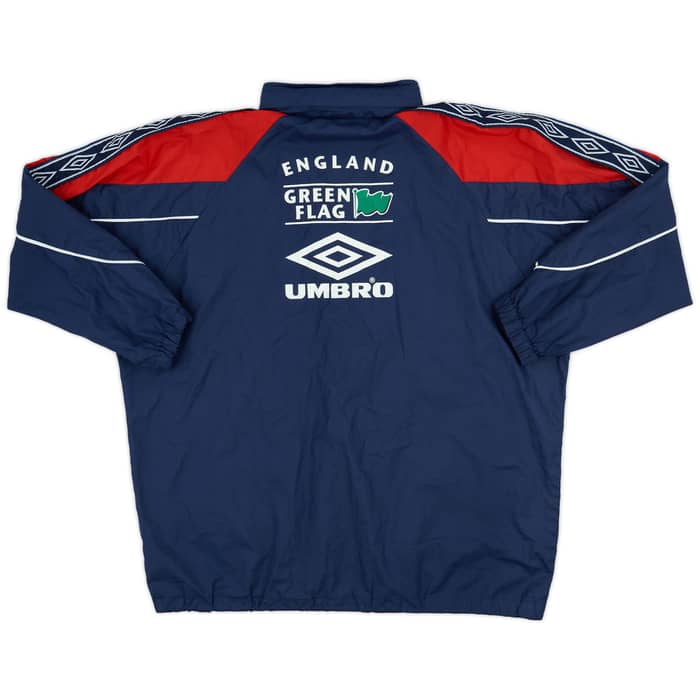 1995-97 England Umbro Hooded Rain Jacket - 8/10 - (XL)