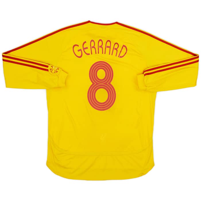 2006-07 Liverpool Away L/S Shirt Gerrard #8 - 7/10 - (L)