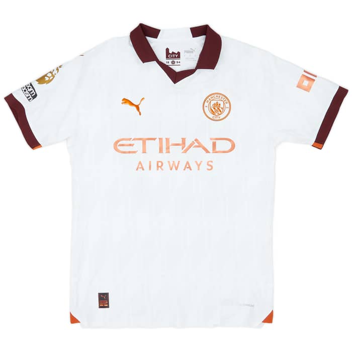 2023-24 Manchester City Match Issue Away Shirt Matheus N. #27