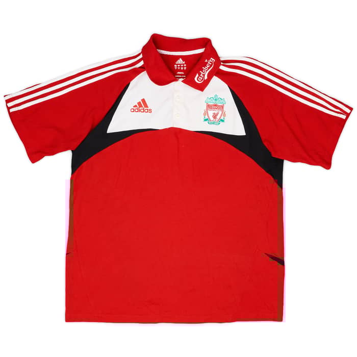 2007-08 Liverpool adidas Polo Shirt - 8/10 - (L/XL)