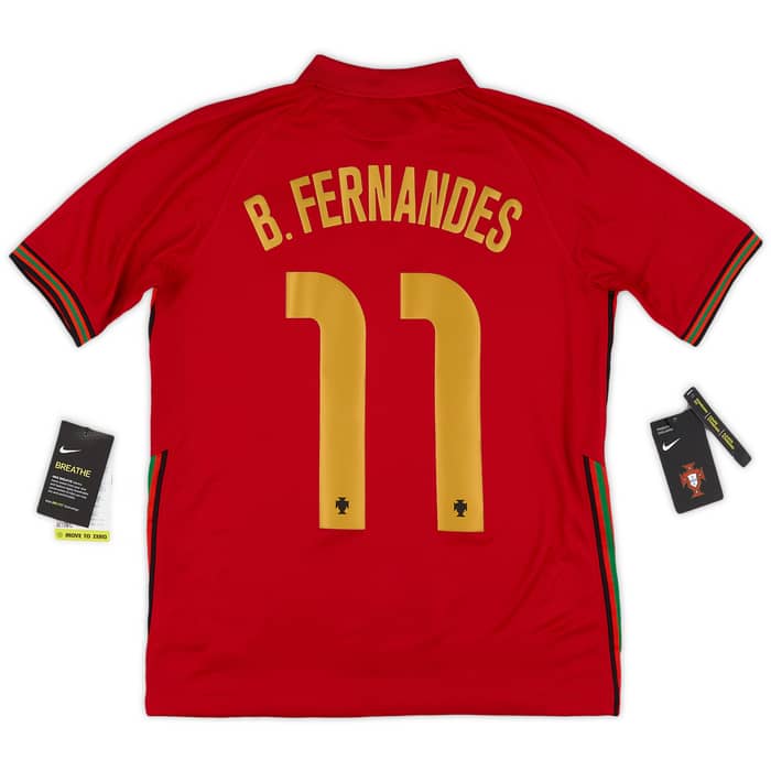 2020-21 Portugal Home Shirt B.Fernandes #11 (XL.Boys)
